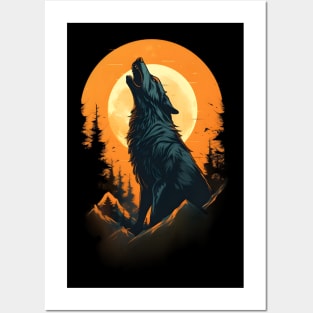 Howling Wolf Posters and Art